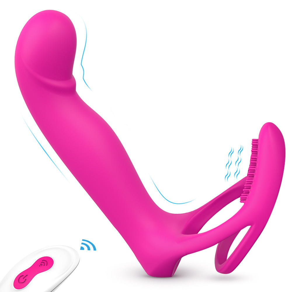 Shande S266-2 Men's Vibrating Silicone Semen Locking Prostate Massage Couple Resonance Flirting Penis Ring_voghion.com