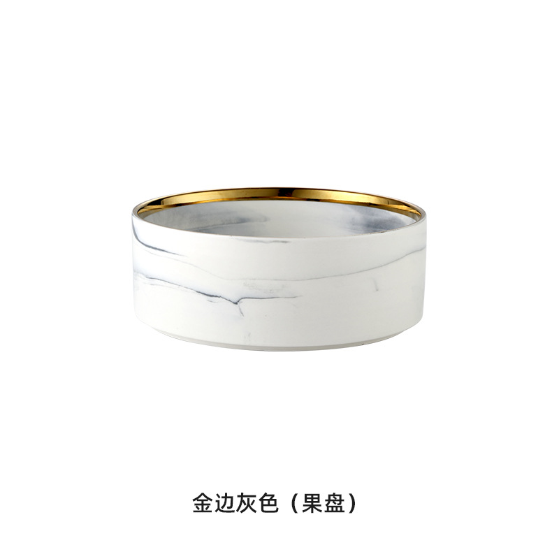 Caja de caramelo de roble de madera hogar sala de estar mesa de café plato de fruta seca de cerámica con tapa Internet Celebrity Snack plato de fruta