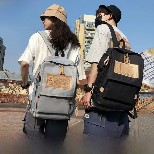 Cross-border fashion couple shoulder bag foreign trade Korean fashion cool men's shoulder bag female wholesale foreign style lightweight student bag