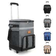 现货大容量保鲜野餐包车载冷藏箱户外便携式拉杆冰包野餐保温箱