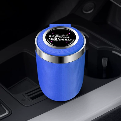 interior supplies, Car ashtray - blue-with-label