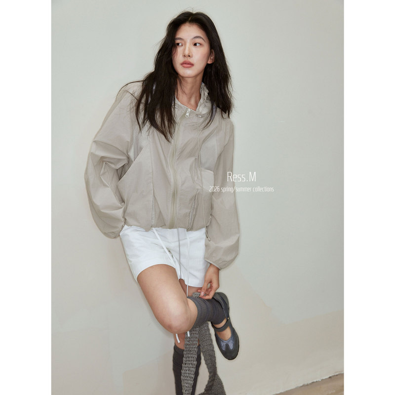 Ress.M Sun Protection Clothing Outerwear Cardigan 2026 Summer New Style Long-Sleeved Zipper Hooded Jacket for Women