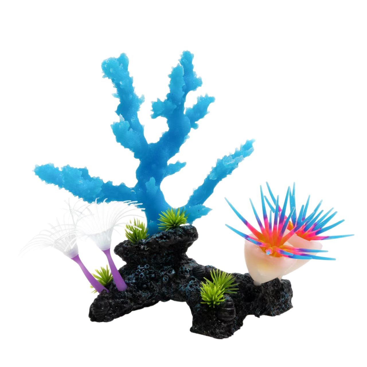 Acuario transfronterizo Pecera Decoración de paisajismo Simulación de silicona Coral suave Escenario biológico submarino Fábrica de joyas