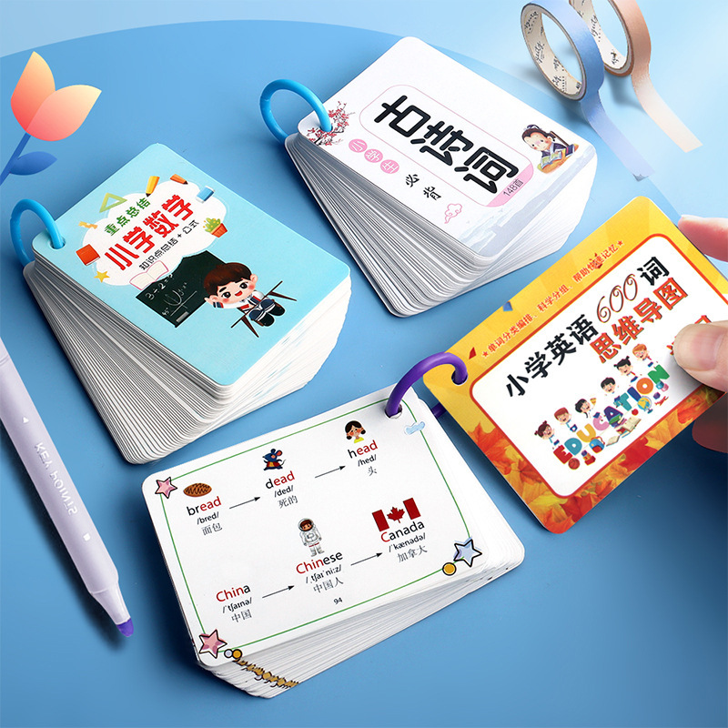 小學數學公式圖表大全1-6年級知識速記手卡古詩詞英語思維導圖