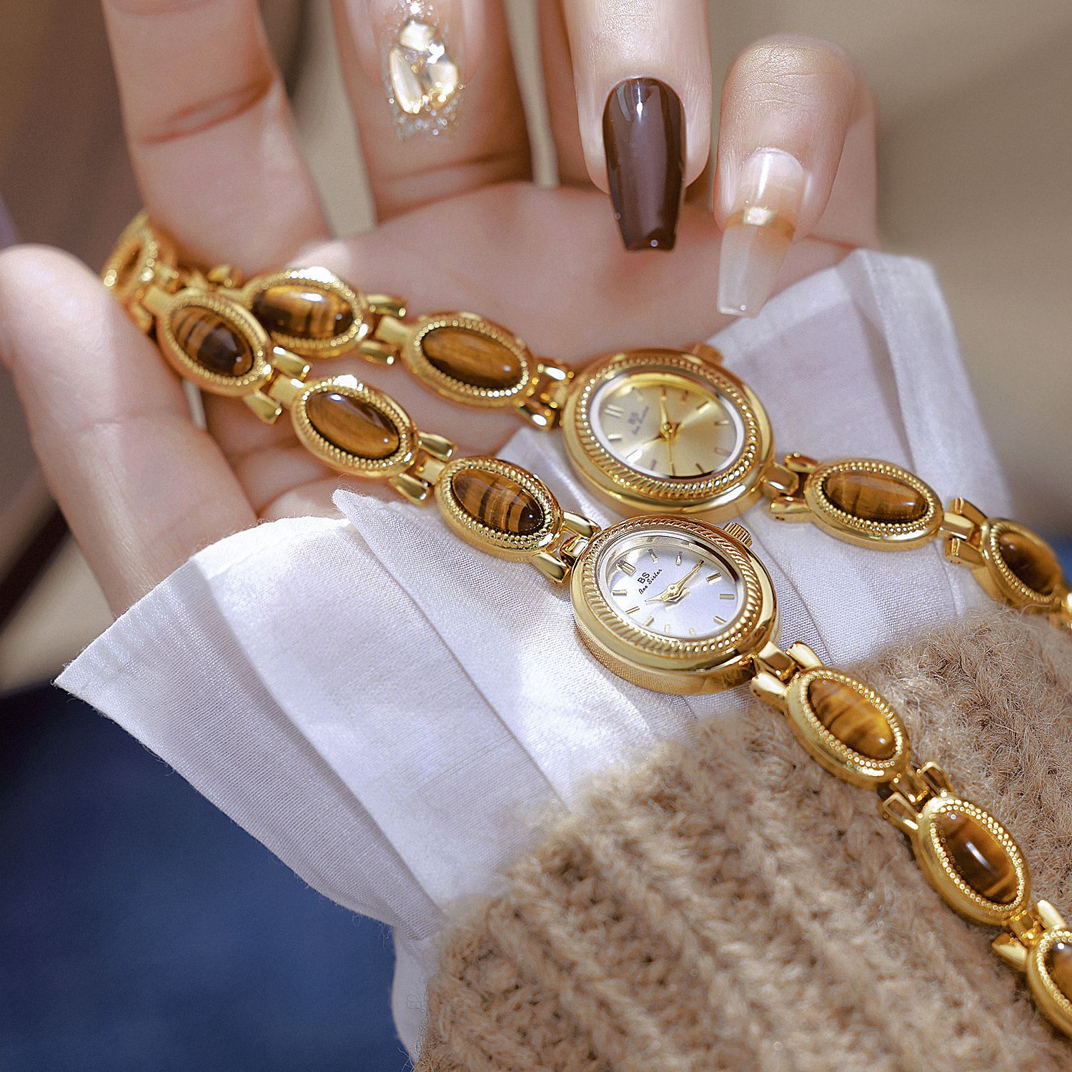 Pointer Display Type Jewelry Buckle Buckle Style Elegant Vintage Style Oval Jewelry Buckle Quartz Watch Women's Watches