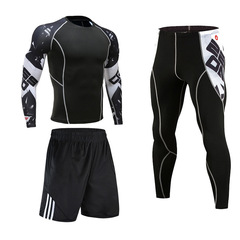 スポーツスーツ男性タイツ長袖男性フィットネス速乾服スポーツウェア速乾proバスケットボールトレーニング服