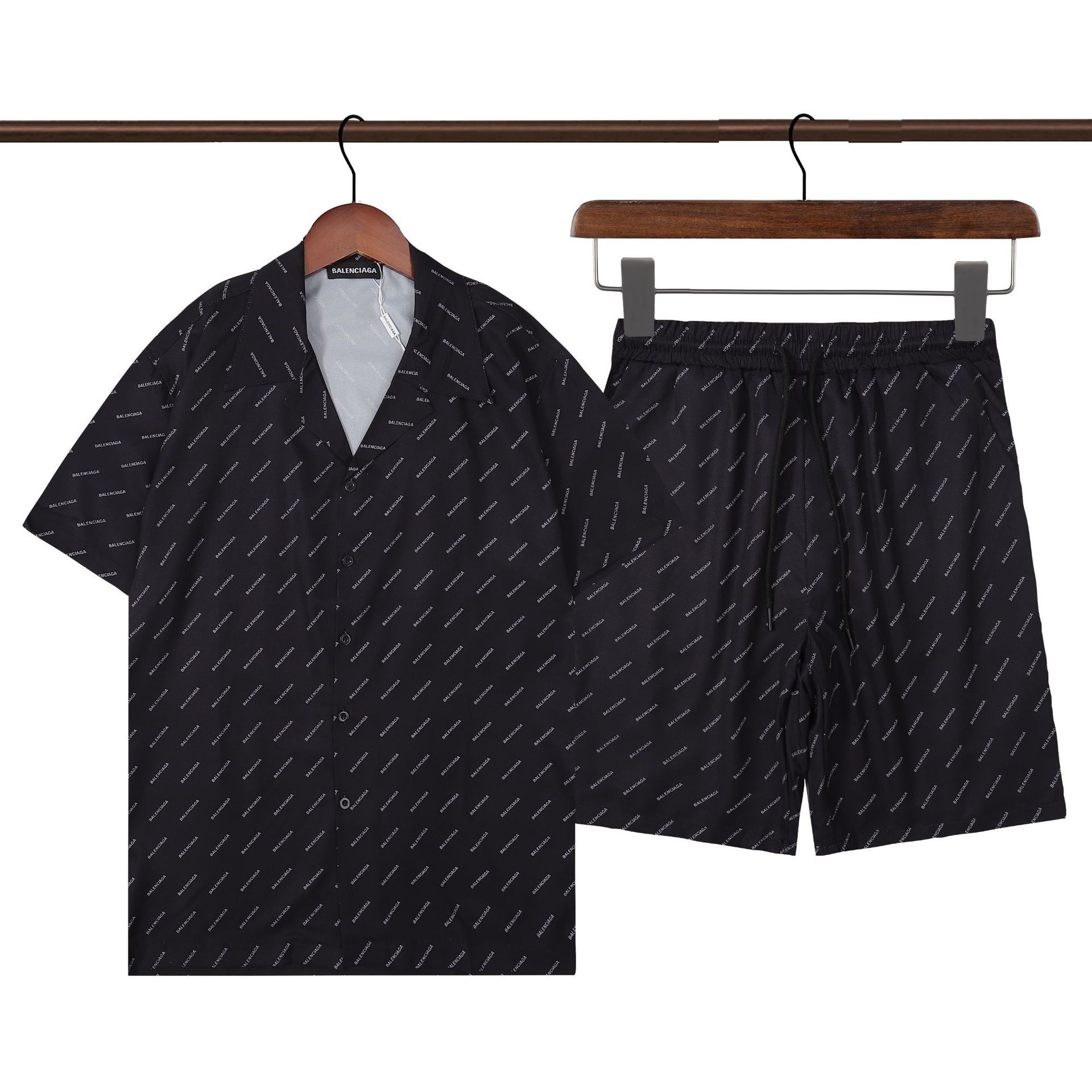 Transfronterizo de verano Amiri set clásico impresión de caju amiri camisa corta casual ropa deportiva para hombres y mujeres