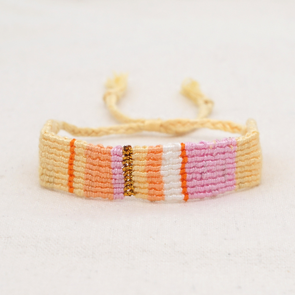 Ethnic Style Colored Cotton Woven Elastic Bracelet Wholesale Jewelry Nihaojewelry display picture 15