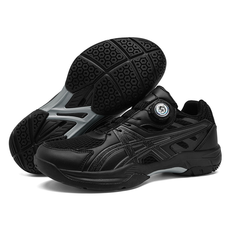 Nuevos botones giratorios transfronterizos zapatos de bádminton de tenis de mesa al aire libre zapatos de tenis de mesa ligeros y transpirables