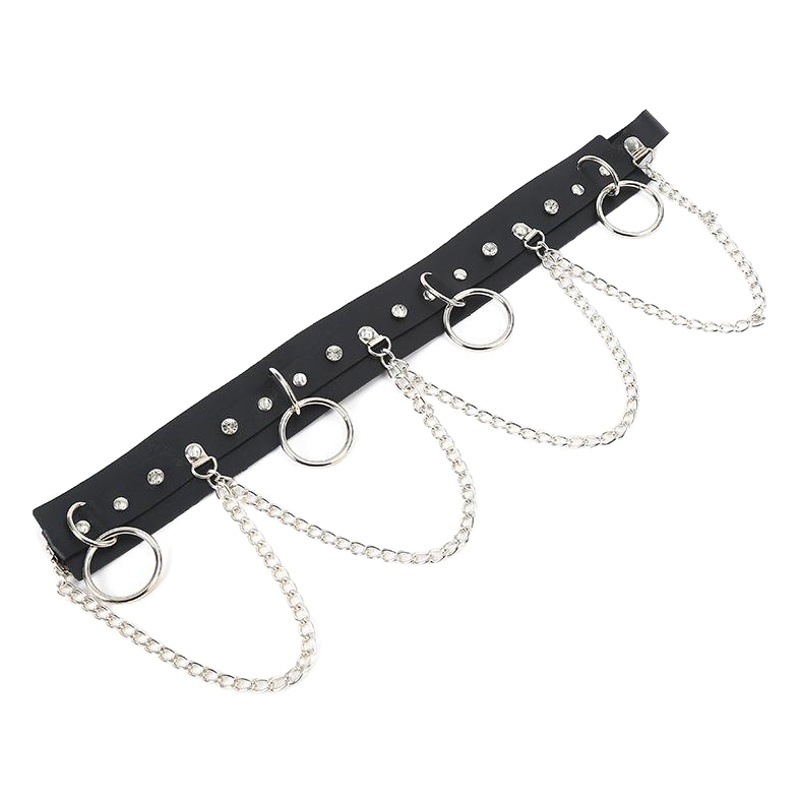 Suministro directo de fábrica creativo cadena punky delgada cinturón de mujer estilo coreano personalizado moda cintura sello cinturón de mujer