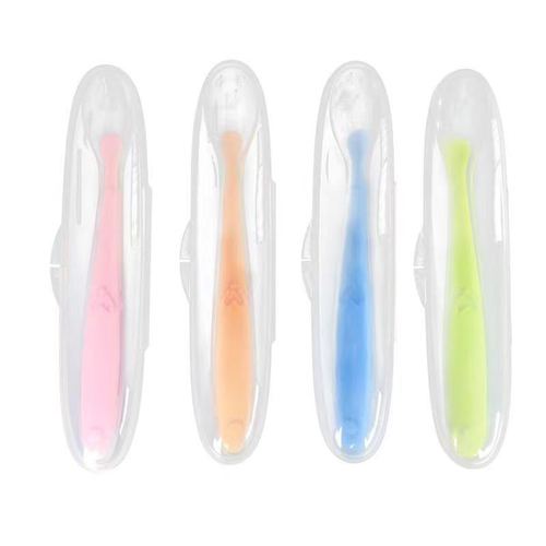 Baby silicone spoon baby feeding spoon training spoon children's feeding tableware silicone soft spoon soft food supplement spoon