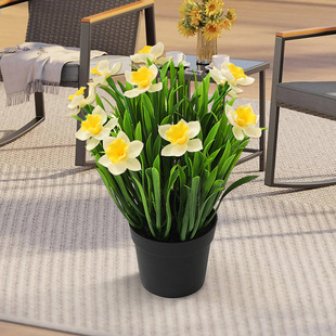 Amazon Cross-Border Artificial Narcissus Potted Artificial Bonsai Home Supplies Decoration Arrangement Source Factory Wholesale