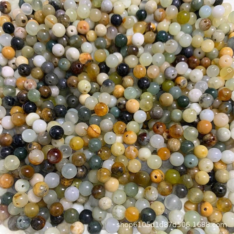 Flora de jade natural de jade 501 color tinta verde material DIY bolsas de pulseras collares con cuentas