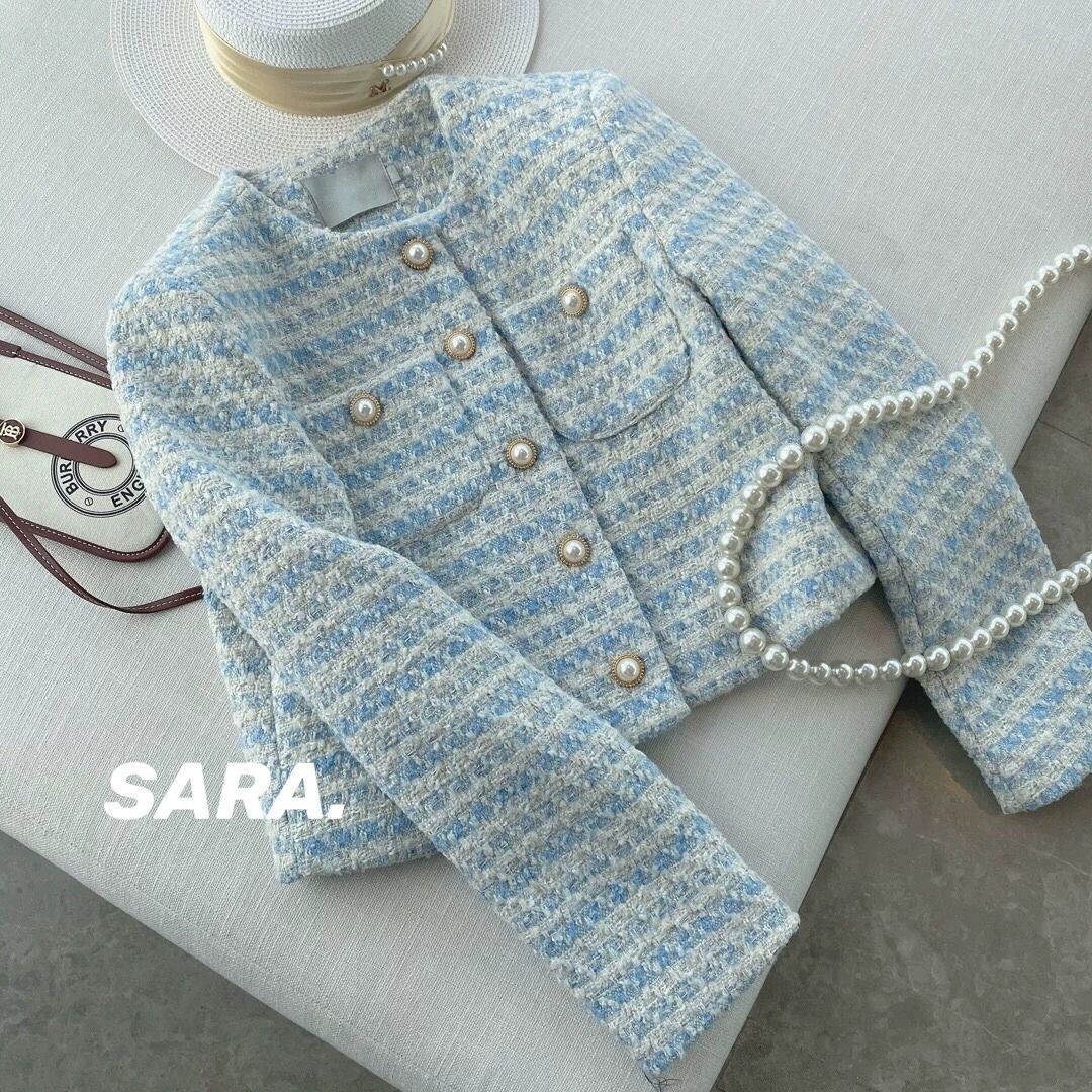 Woven autumn demi-season jacket