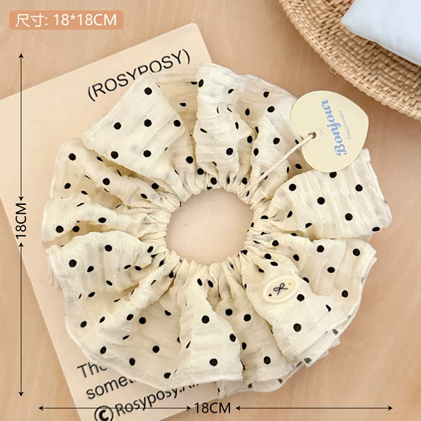 2# white wave color large intestine hair tie