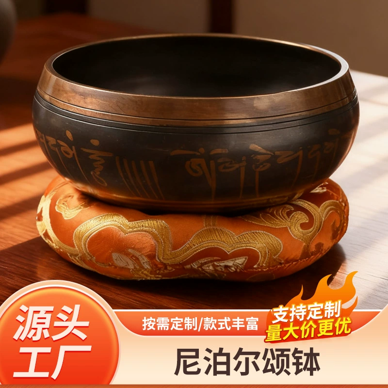 Оптовые поющие чаши, непальские handmade scripture Buddhist sound bowls, чаши звука для йоги медитации Будда, медные колокольчики, тибетские поющие чаши