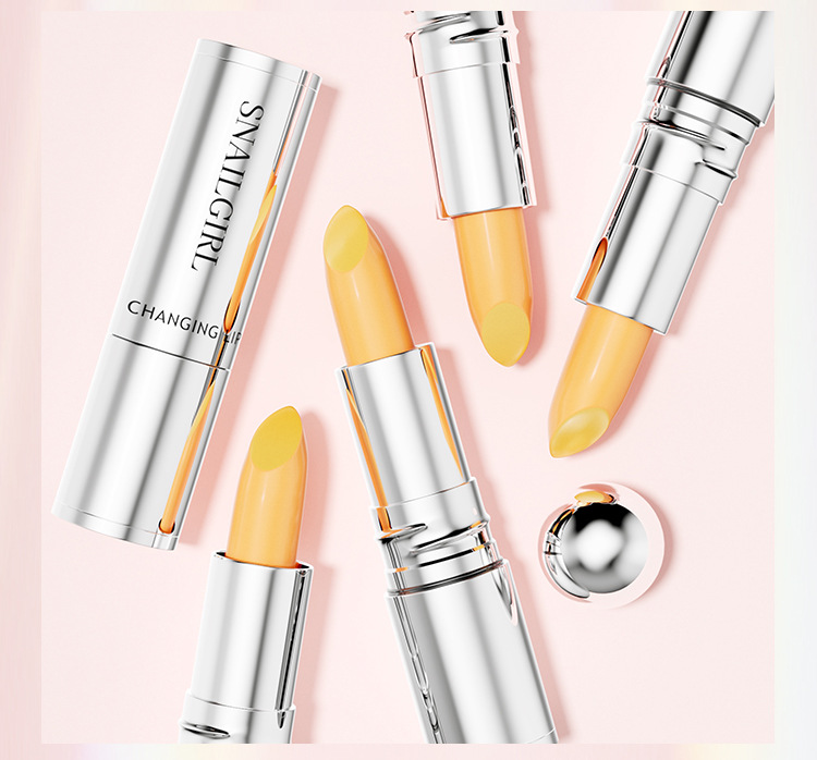 SnailGirl's Natural Moisturizing and Nourishing autumn and winter color-changing lipstick hydrates and moisturizes, caring for lips with a temperature-changing lipstick undefined