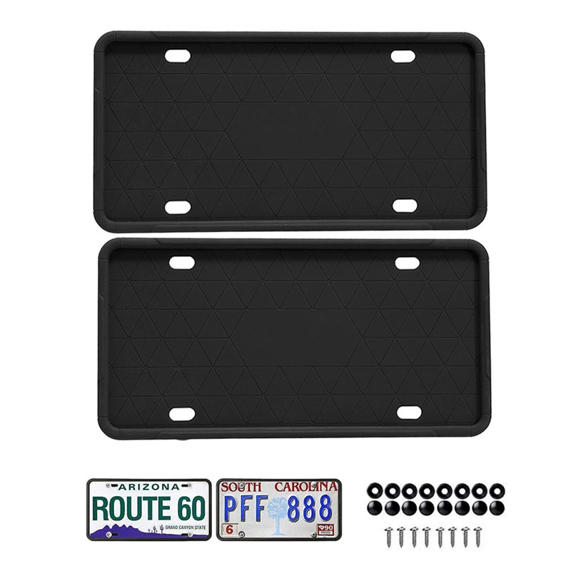 Применимо для амазонских взрывных моделей США силиконовая рамка номерного знака с шелкографом фабрики прямых продаж carLicense