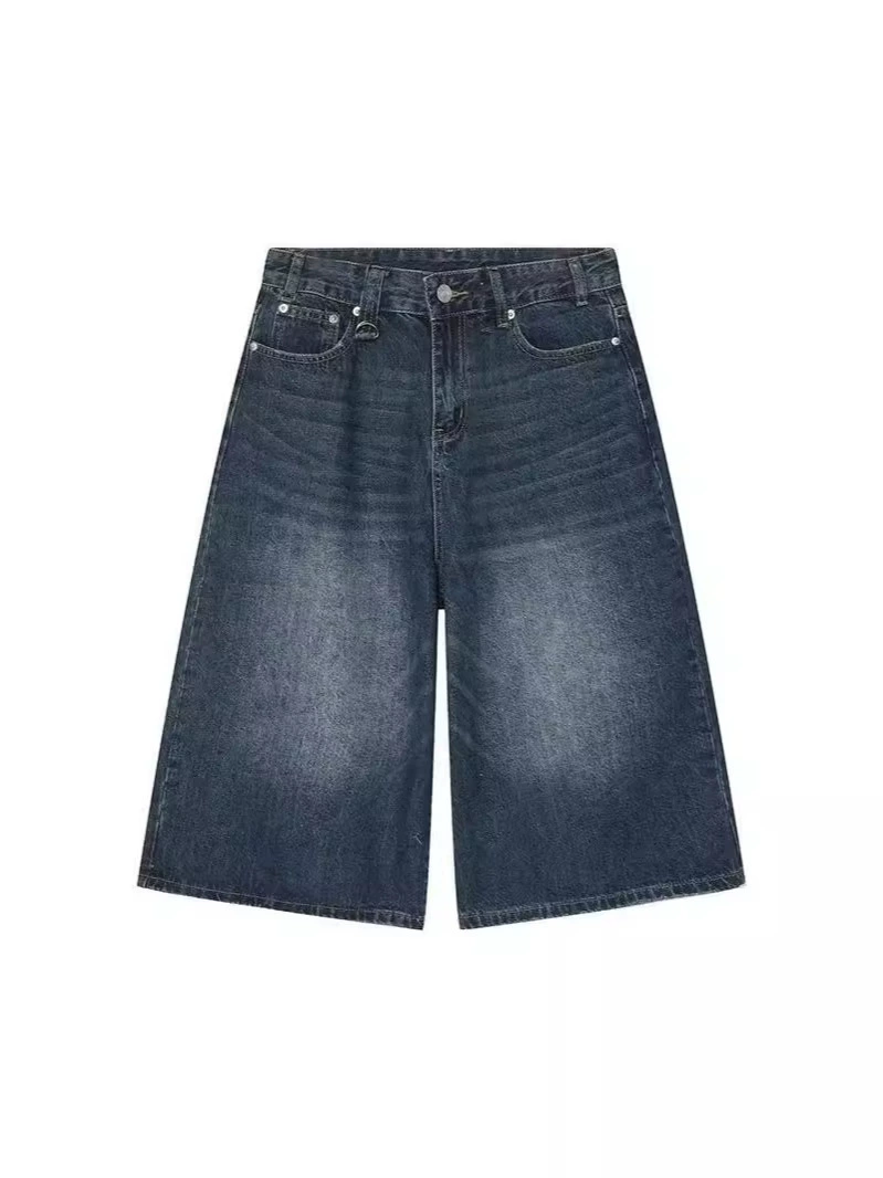 Джинсы, ретро брюки, джинсовая юбка, шорты, свободный прямой крой, американский стиль