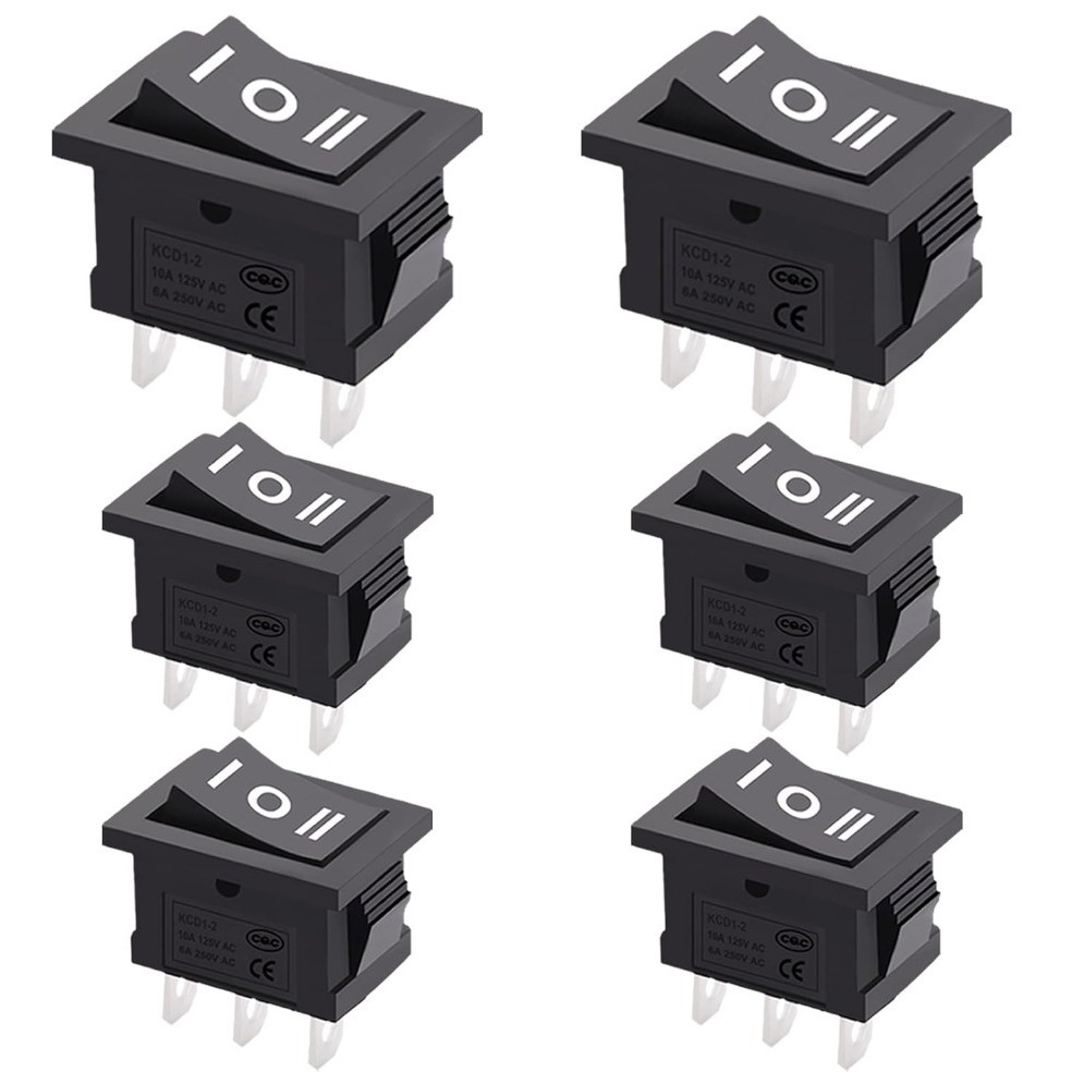 Interruptor de Balancín Tipo Barco KCD1 15x21 mm 3 Pines 3 Posiciones para Ventiladores y Lámparas image 4