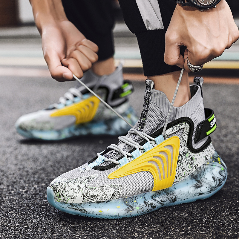 Men's Shoes, Export Large Size Popcorn Sneakers, All-Season Couple Style Running Shoes, Basketball Shoes, Men's Sneakers