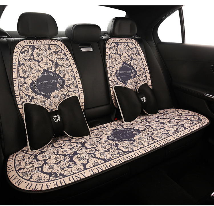 Car Cushion Four Seasons Universal Goddess Cushion Advanced Sense New Cute Seat Cover Summer Breathable Light Luxury Seat Cover