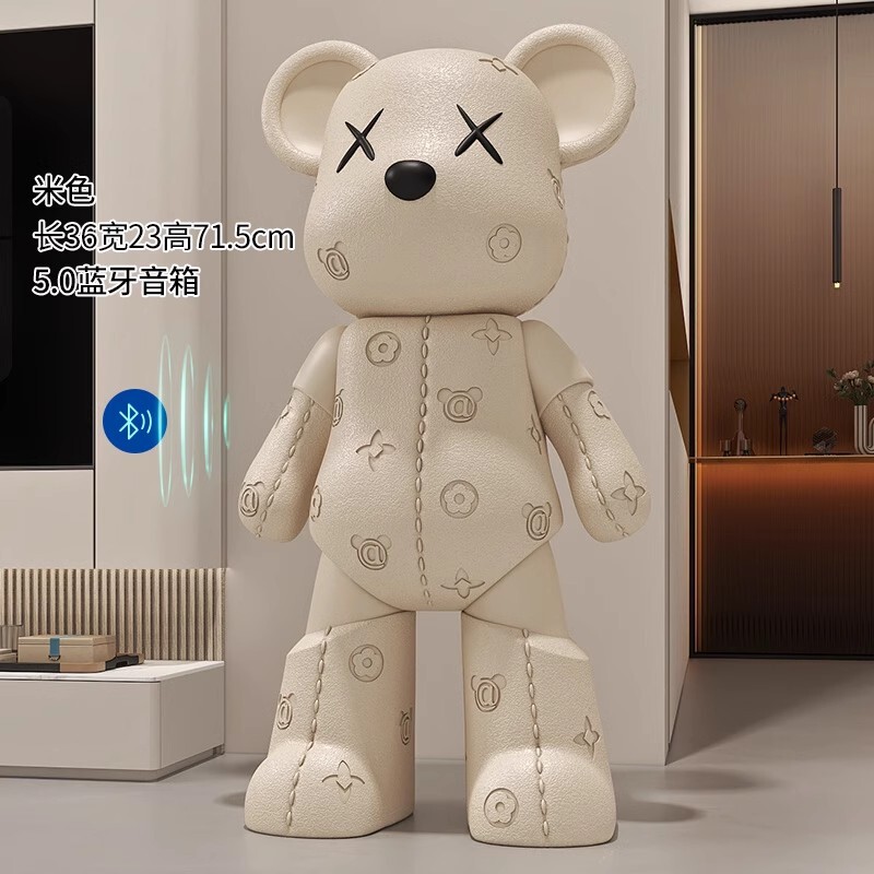 革の紋様の暴力的な熊の置物のリビングルームのテレビの棚のソファーの大型の着地の柔らかい装飾品の引っ越しの新居の贈り物|undefined