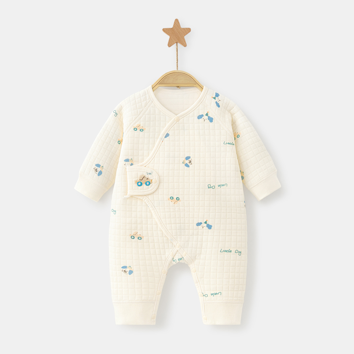 Primavera, otoño, invierno, ropa para bebés recién nacidos, calentamiento, algodón intercalado, monje de marzo, ropa de base, bata de nacimiento, bata