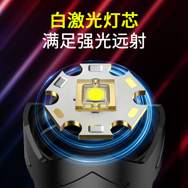 Nuevas linternas de luz intensa transfronterizas impermeables al aire libre luces de luz de alta intensidad multifuncional telescópicas de enfoque de luz de luz