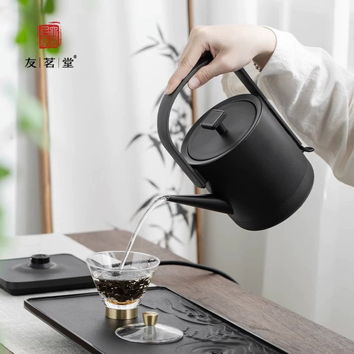 Youmingtang electric kettle household tea kettle electric kettle electric kettle bottom black and white simple kettle