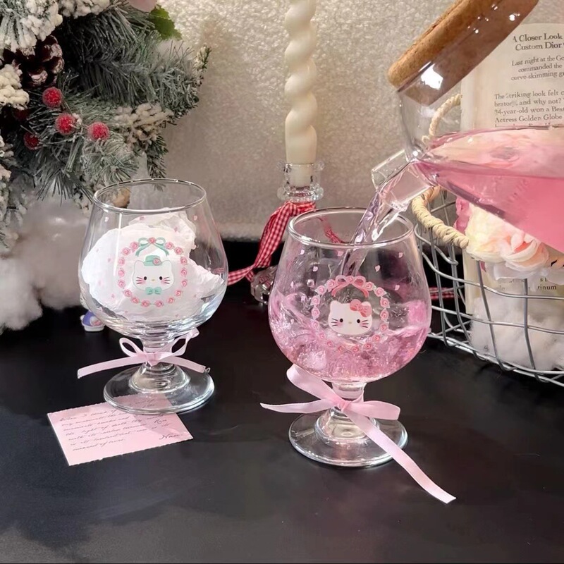 玻璃杯大合集凯蒂猫高颜值喝水杯子可爱卡通果汁饮料咖啡杯可代发|undefined