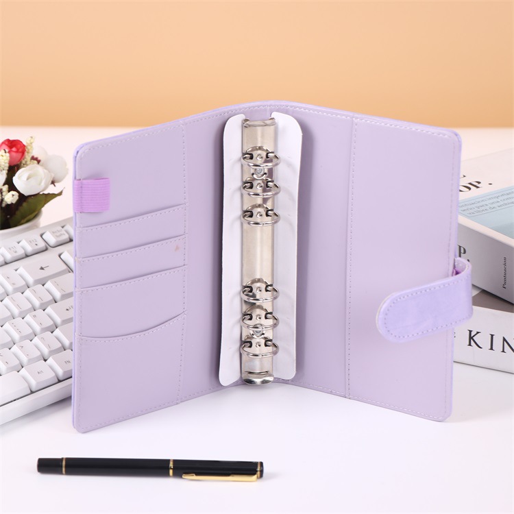 1 Piece Solid Color Learning Imitation Leather Wood-free Paper Business Notebook display picture 2