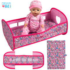 2023 Cross-border New Product Doll Bed 18 Inches American Girl Simulation Doll Figure Accessories Unicorn Bed