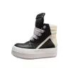 Black and white thick shoelaces thick sole