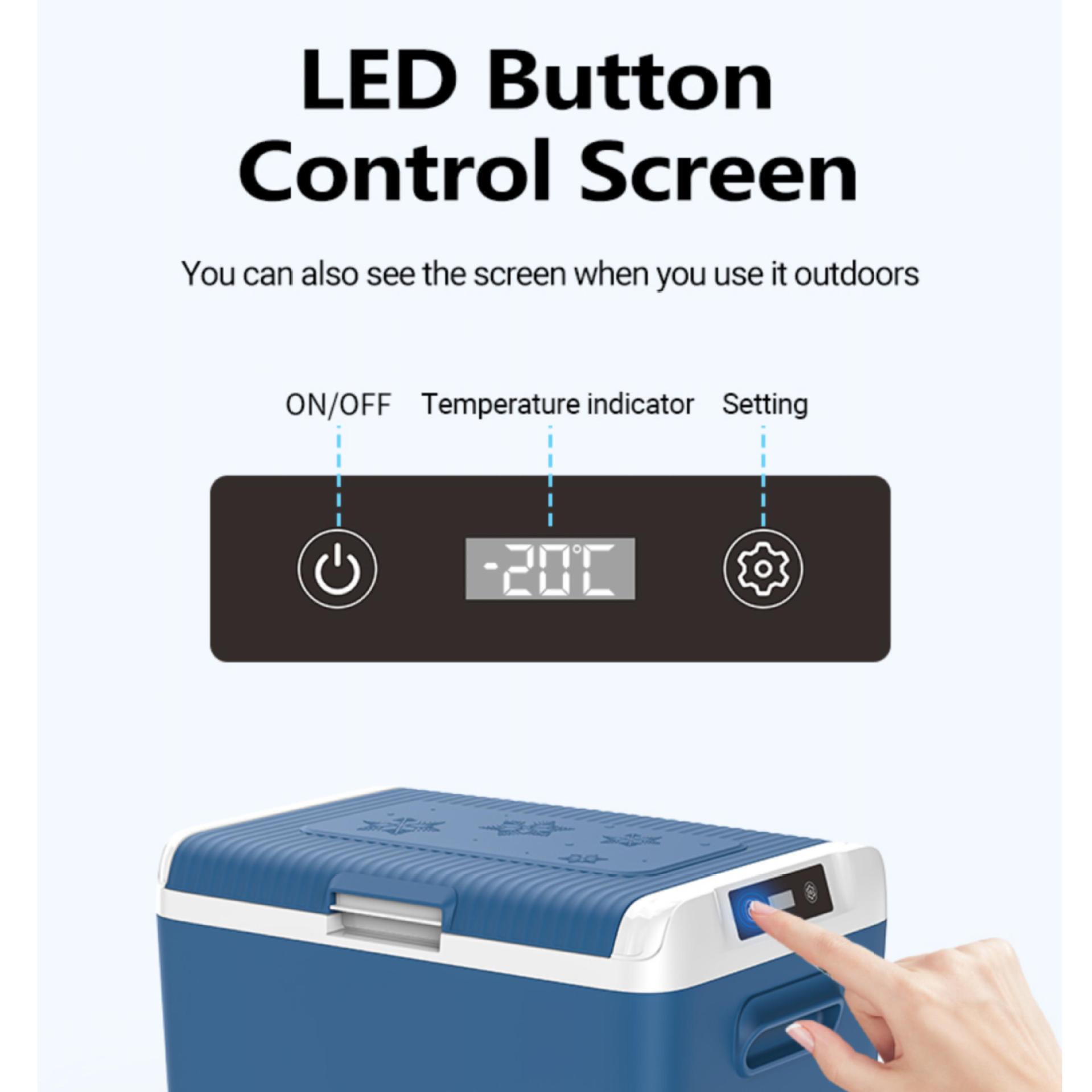 Source Factory 18-Liter Compressor Car Refrigerator Outdoor Portable Refrigeration Constant Temperature Container Processing and Wholesale