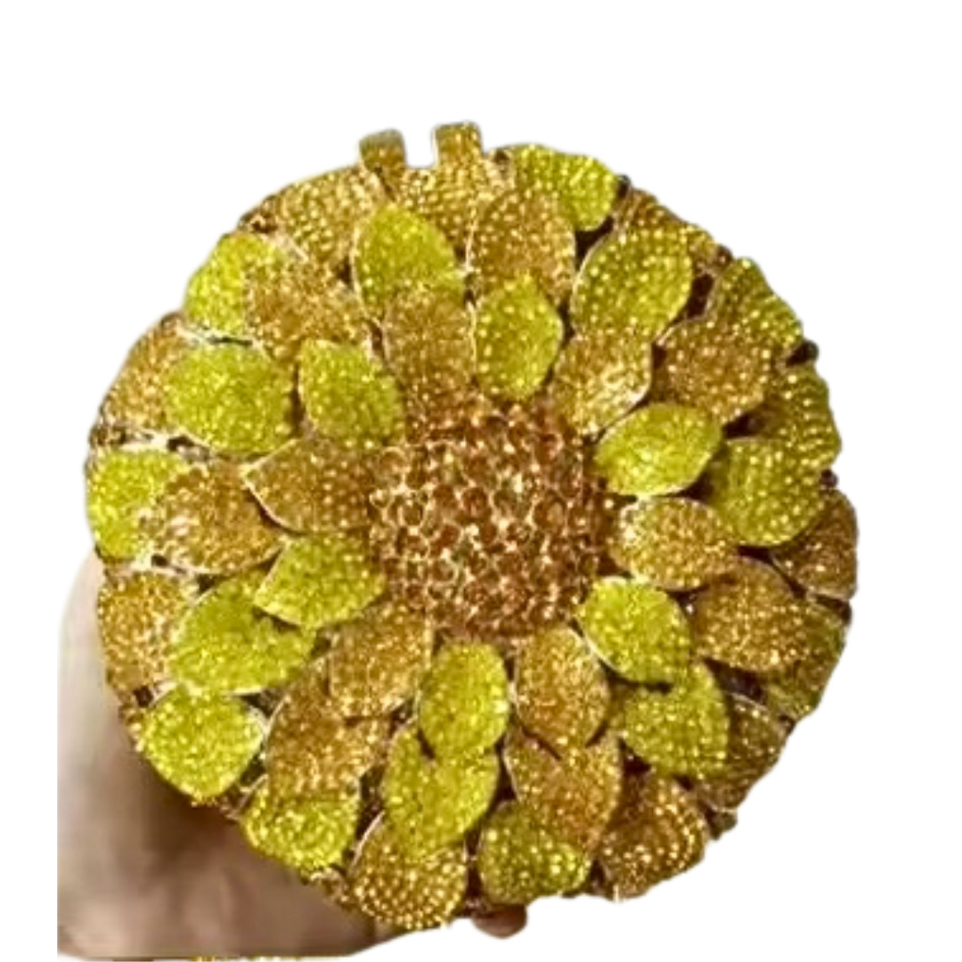 Stone clutch girasol bolso de diamantes hueco con diamantes vestido de cena bolso de banquete bolso de mujer