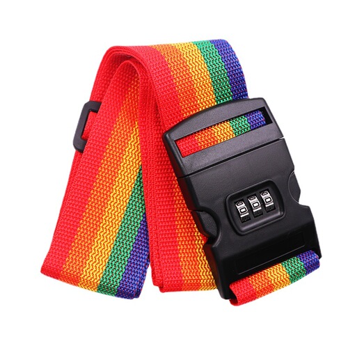 Luggage packing strap cross-shaped strap with password lock trolley suitcase travel checked elastic reinforcement strap
