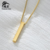 Three dimensional universal necklace stainless steel for beloved engraved, simple and elegant design