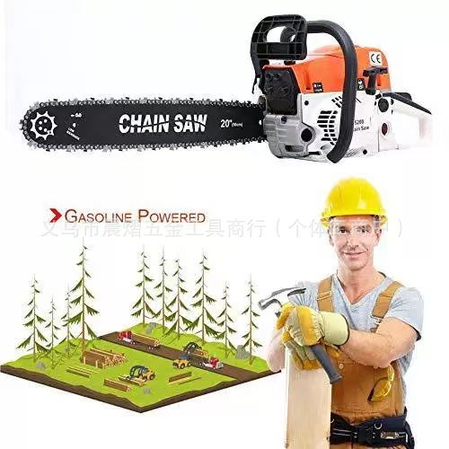大功率52汽油锯易启动便携手提式油锯家用链锯伐木锯跨境外贸