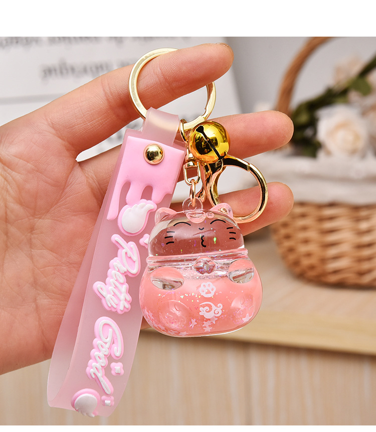 1 Piece Cute Cat Arylic Women's Bag Pendant Keychain display picture 3