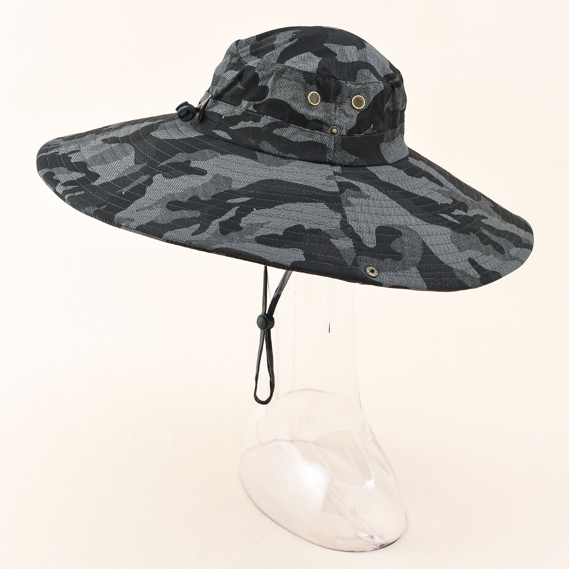 Sombrero de sol para hombre sombrero de sol sombrero de camuflaje sombrero de pesca al aire libre de verano sombrero de pescador de ala de gran tamaño cubierta de protección solar