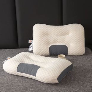 Knitted Cotton Water Cube Massage Breathable Spa Pillow Washable Non-Collapse Neck Protection Sleep Aid Home Pillow Core