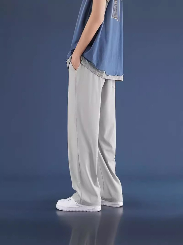 シャツの少ない服のストレートの氷のズボンの男性の夏の純色はシンプルです。|undefined