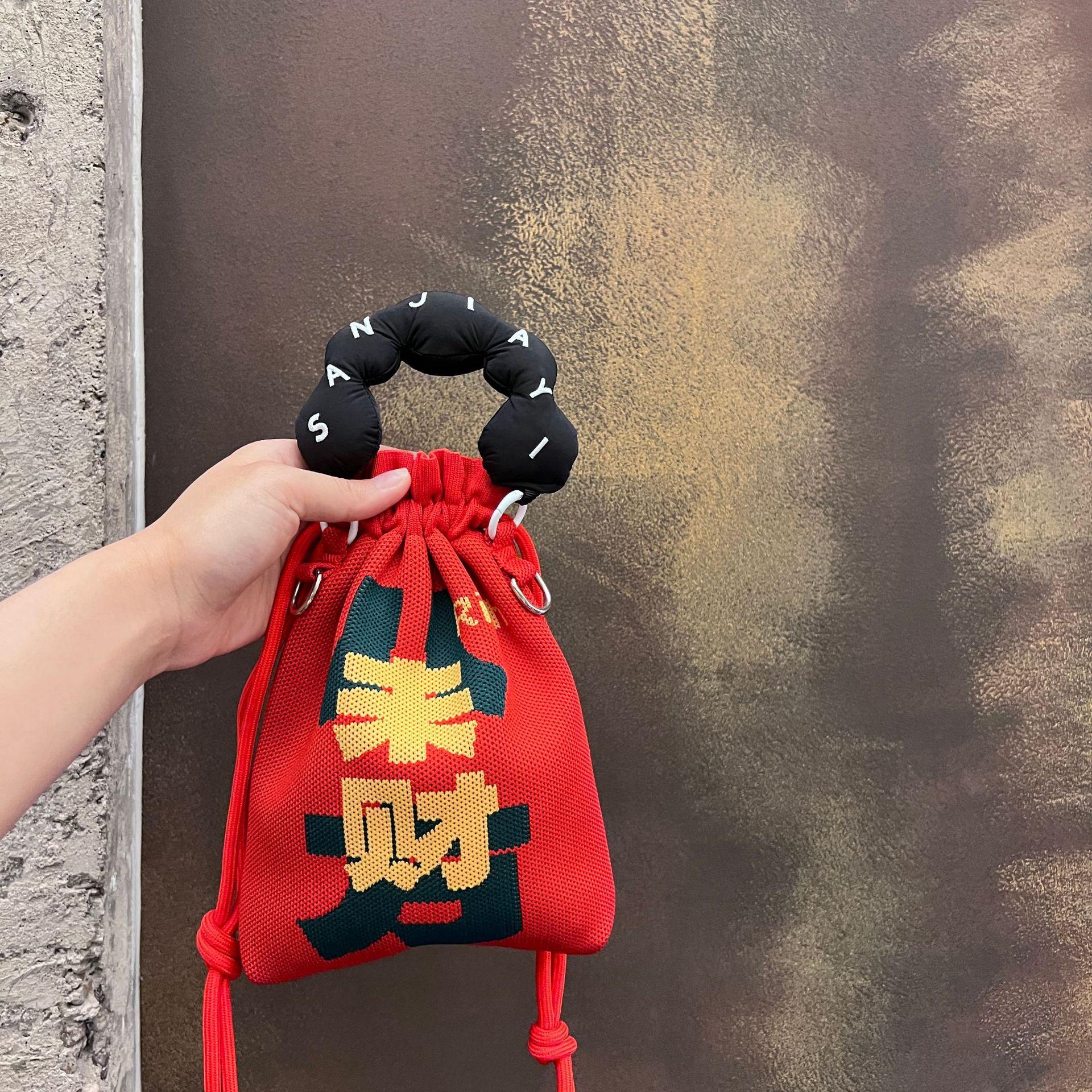 Bafanglaicaihong + black handle