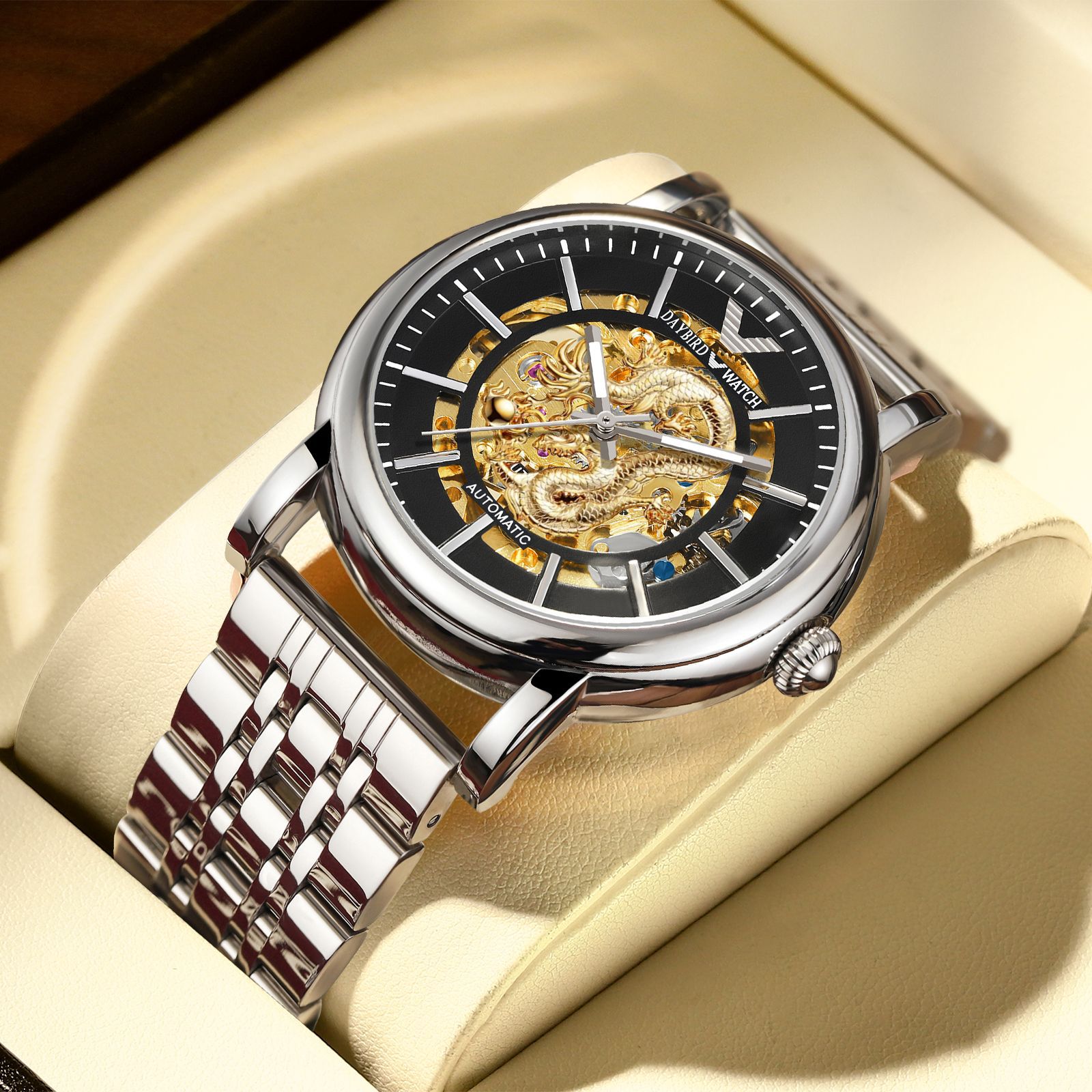 Daybird New High-End Fully Automatic Mechanical Fully Cut Out Fashionable Waterproof Men's Mechanical Watch