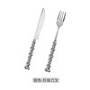 Handle from pearl, high quality retro set, tableware stainless steel, light luxury style, 3 piece set, wholesale