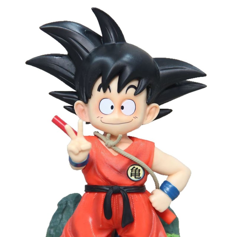 ドラゴンボールスーパーサイヤ人GK子供時代悟空比心比耶トレーニング服公仔アニメフィギュア|undefined