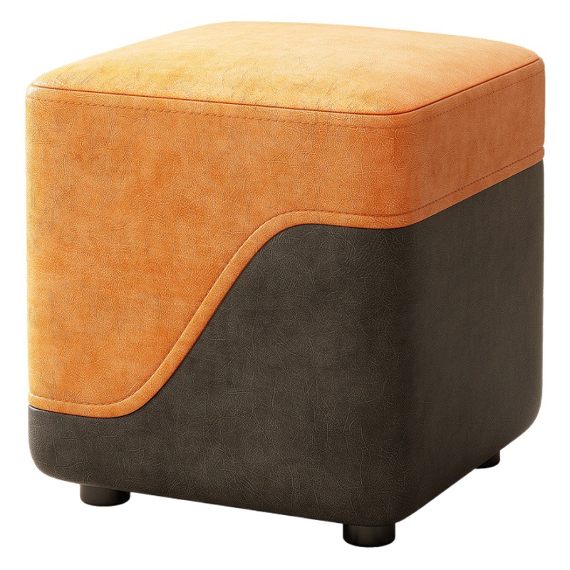 Taburete pequeño hogar sala de estar madera maciza banco pequeño taburete puerta Cambio de zapatos taburete moderno simple sofá taburete bajo de lujo ligero