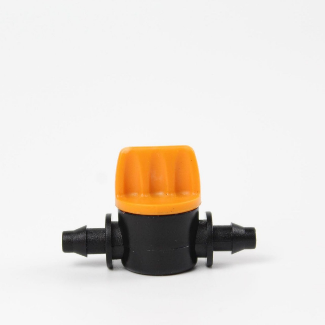 47 capilar doble púas mini válvula boca plana 6mm a través de válvula de interruptor de jardín accesorios de conector de regador automático