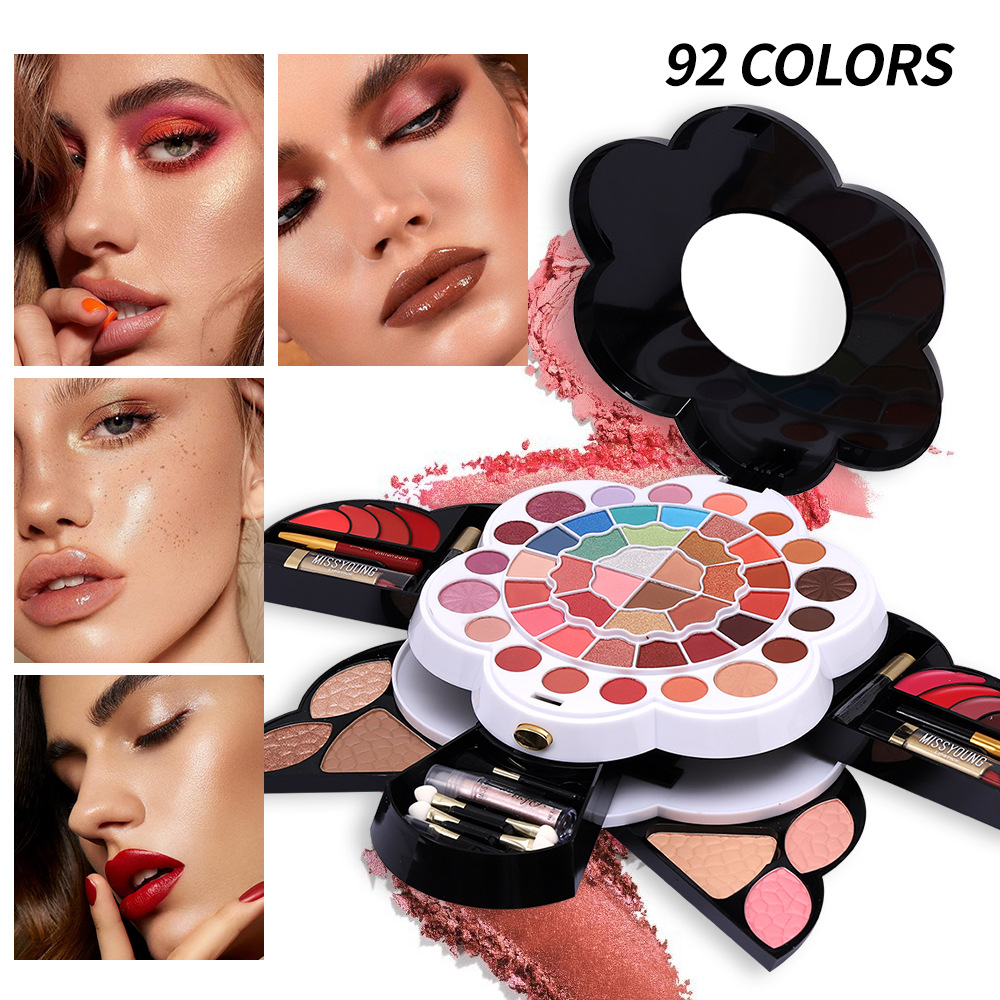 Wholesale of cross-border cosmetics, Amazon, European and American pearlescent and matte eyeshadow, blush, high-gloss lipstick, cosmetics and makeup sets undefined